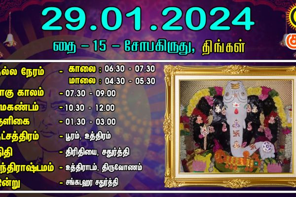 Daily Calender 29/01/2024